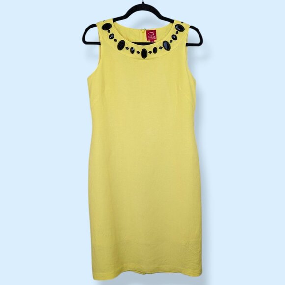 Oscar de la Renta Yellow Linen Shift Dress - Picture 5 of 10